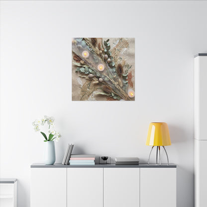 Candlelight Dried Flowers Canvas Art - Japandi Kanso