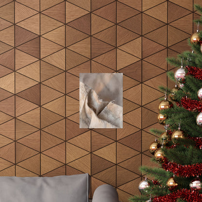 Winter Paper Fold Watercolor Wall Art Print | Elegant Decor