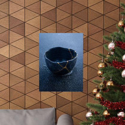 Ceramic Bowl Gold Repair Wall Art Print | Artful Kintsugi Art