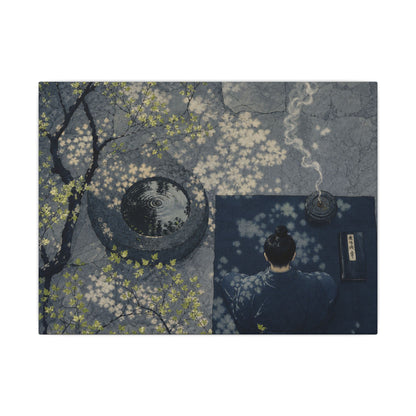 Spring Incense Smoke Ukiyo E Inspired Canvas Art | Tranquil Decor