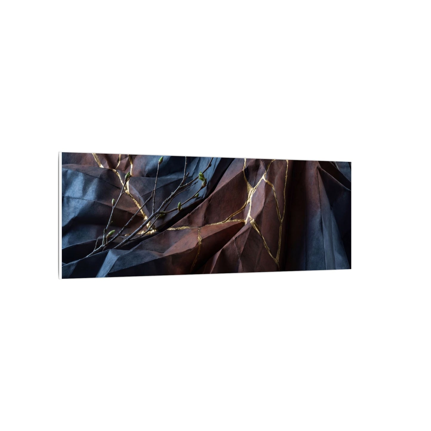 Paper Fold Broken Beauty Canvas Art | Philosophical Kintsugi Art