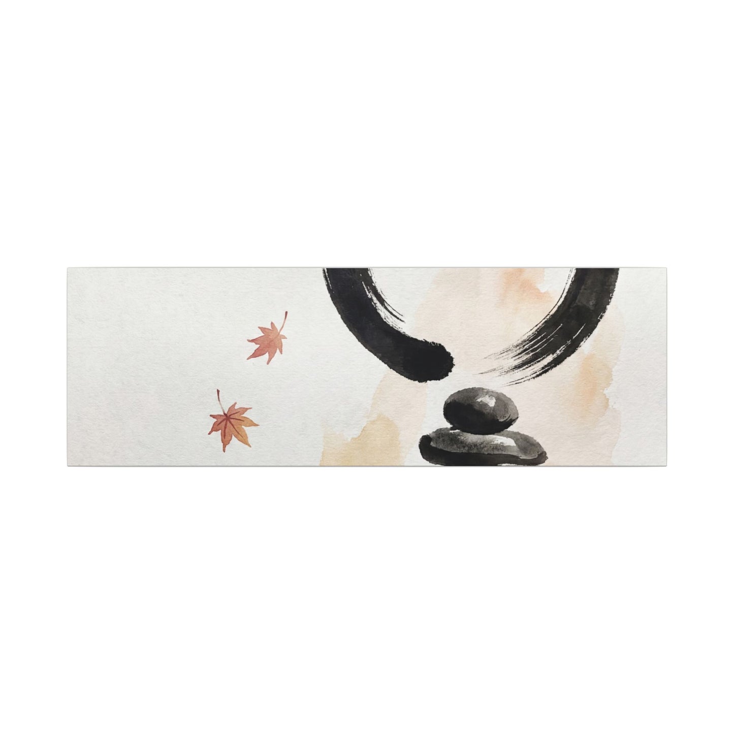 River Stones Canvas Art | Autumn Zen Enso Art