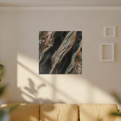 Silk Drape Winter Canvas Art | Japandi Cozy Design