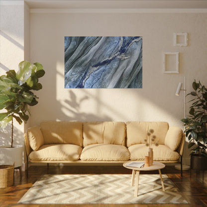 Moonlight Silk Drape Canvas Art - Japandi Mono No Aware
