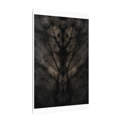 Seijaku Shadow Play Canvas Art - Dark Japandi Charcoal Ink
