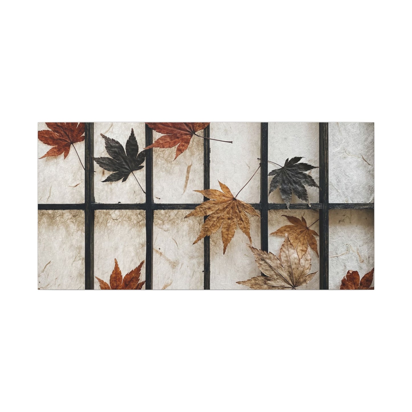 Japandi Shoji Screen in Overcast | Texture Canvas Art