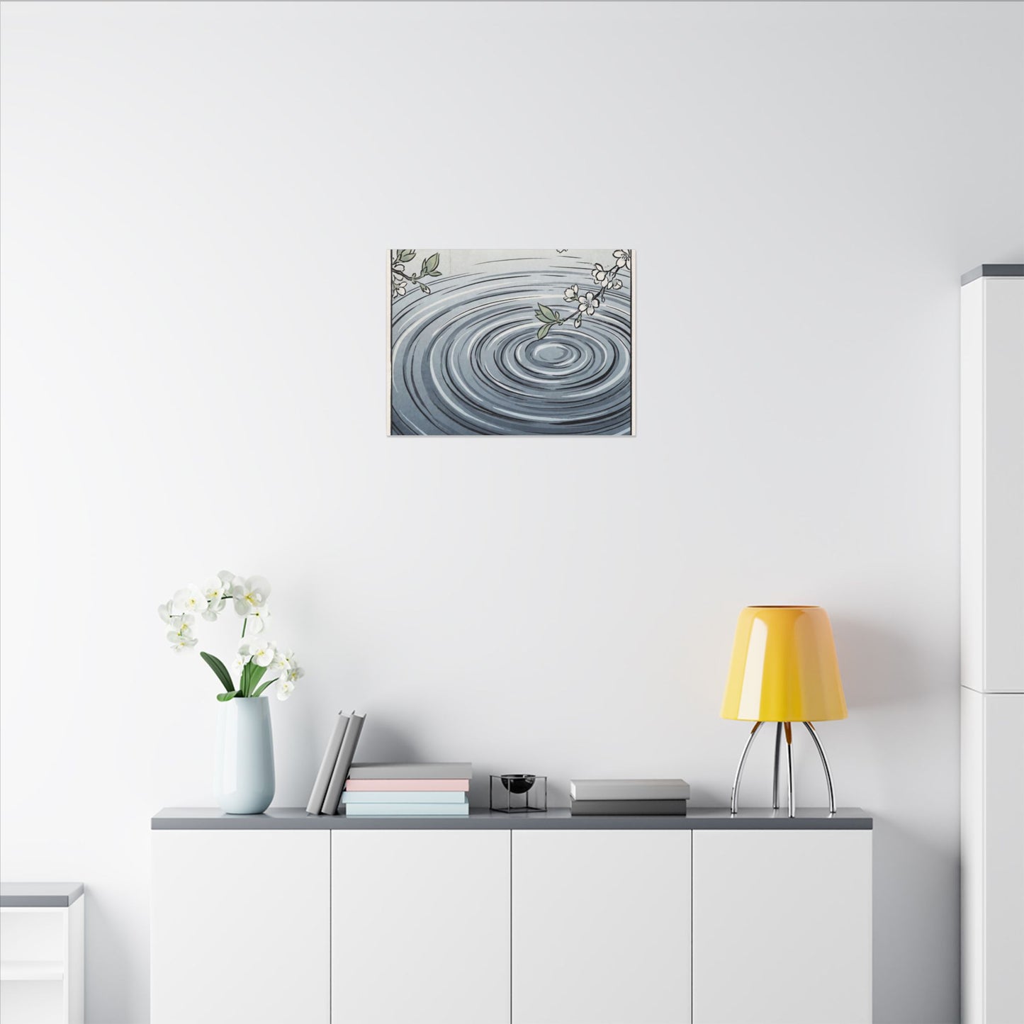 Calm Water Ripple Canvas Art - Ukiyo E Inspired Zen