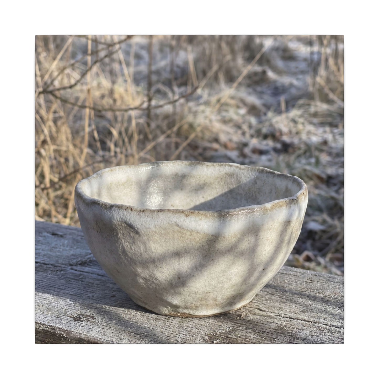 Dappled Ceramic Bowl Canvas Art - Japandi Fukinsei