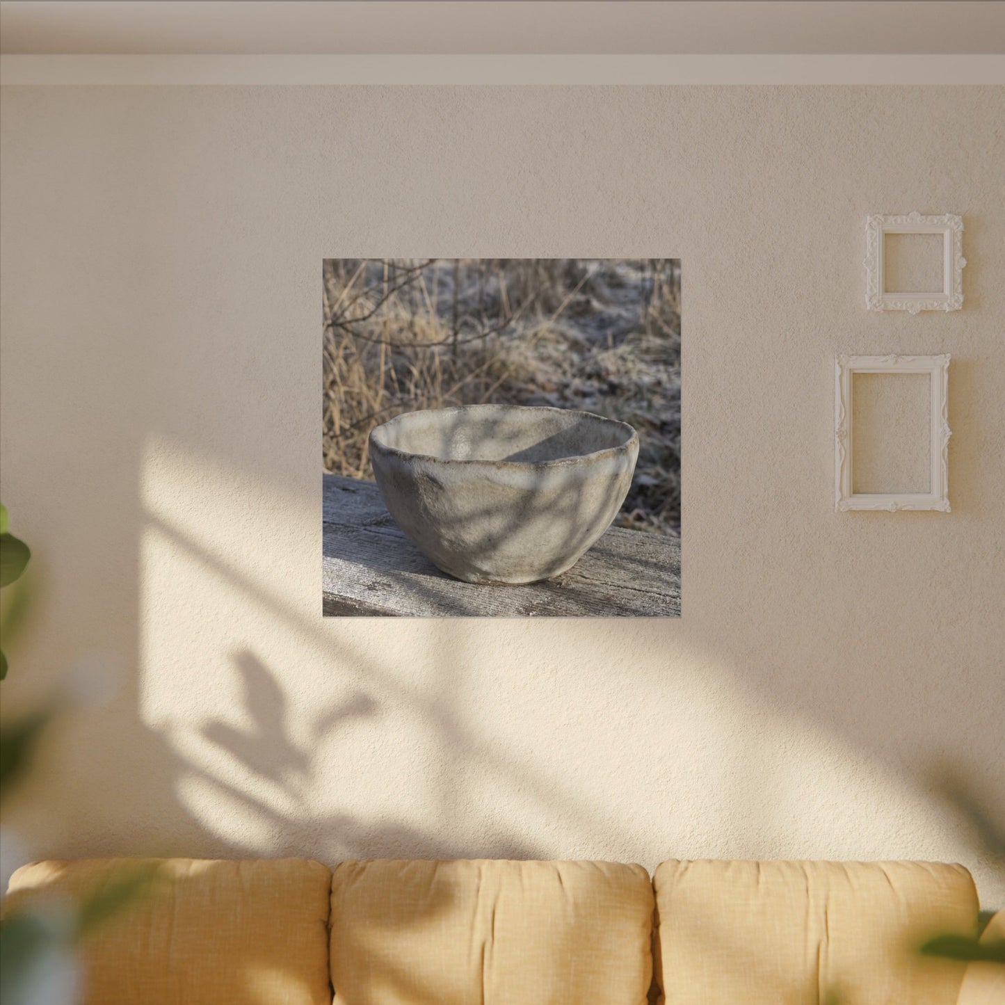 Dappled Ceramic Bowl Canvas Art - Japandi Fukinsei