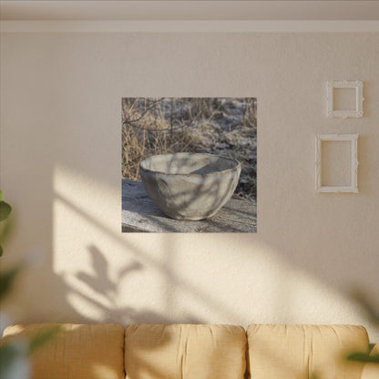Dappled Ceramic Bowl Canvas Art - Japandi Fukinsei