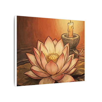 Lotus Flower Summer Canvas Art | Zen Contemplative Design