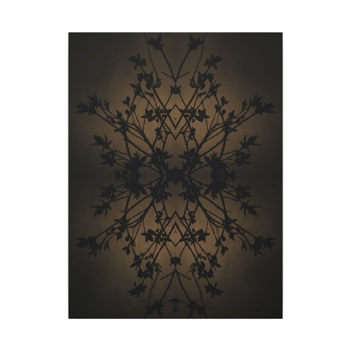 Golden Hour Shadow Play Canvas Art - Dark Japandi Seijaku