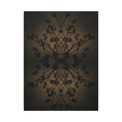Golden Hour Shadow Play Canvas Art - Dark Japandi Seijaku