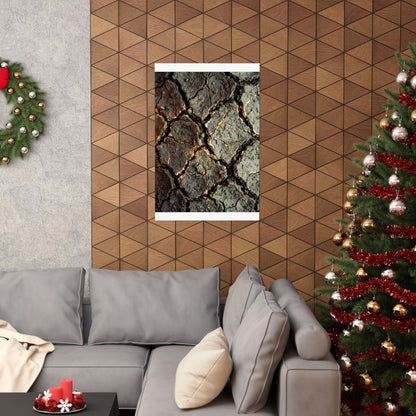 Cracked Earth Japanese Pattern Wall Art Print | Elegant Japandi Art
