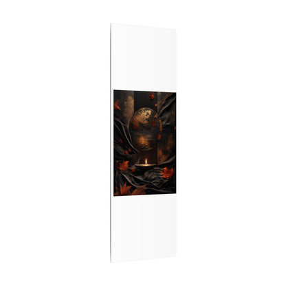 Silk Drape Autumn Canvas Art | Dark Japandi Moody Design