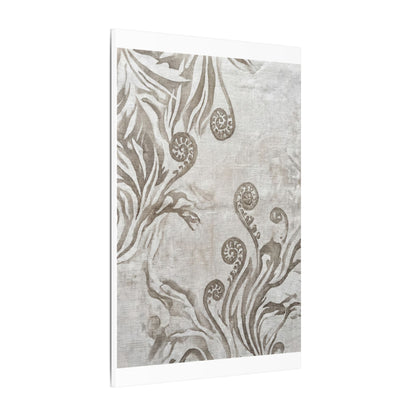 Japandi Fern Unfurling in Overcast | Japanese Pattern Canvas Art