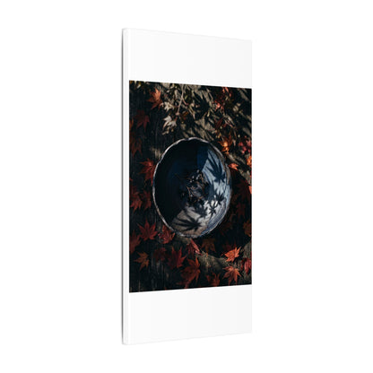Autumn Ceramic Bowl Shadow Zen Canvas Art | Bold Decor