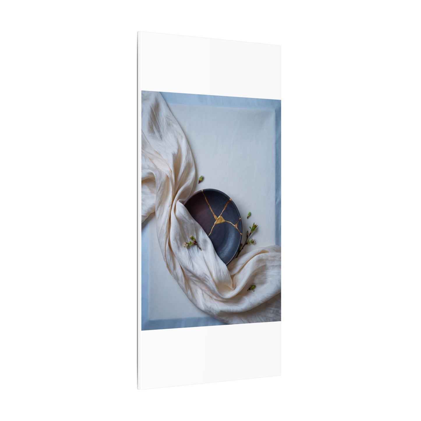 Ma Silk Drape Canvas Art - Kintsugi Gold Repair
