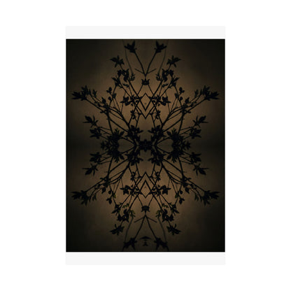 Shadow Play Wall Art Print | Spring Dark Japandi Shadow Zen Art