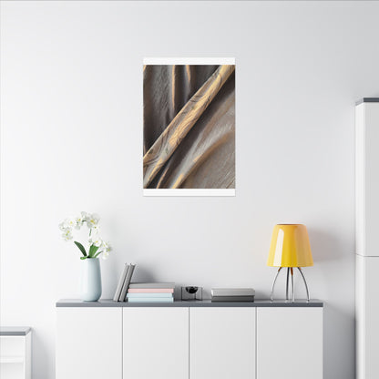 Warm Silk Drape Canvas Art - Japanese Pattern Japandi