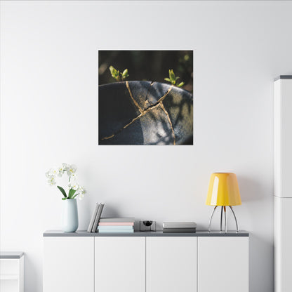 Seijaku Broken Pottery Canvas Art - Dark Japandi Shadow Zen