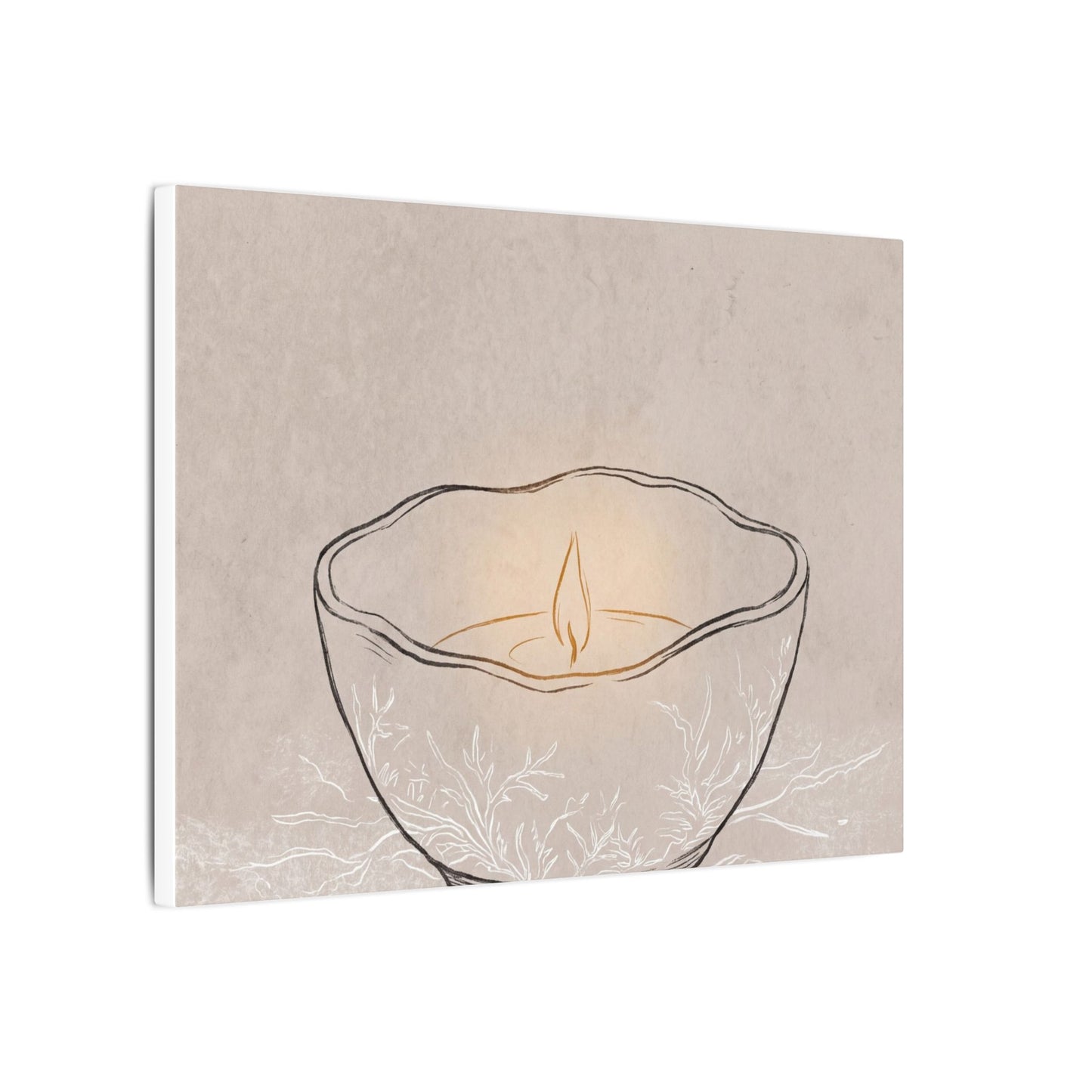 Ceramic Bowl Minimal Line Canvas Art | Neutral Japandi Art