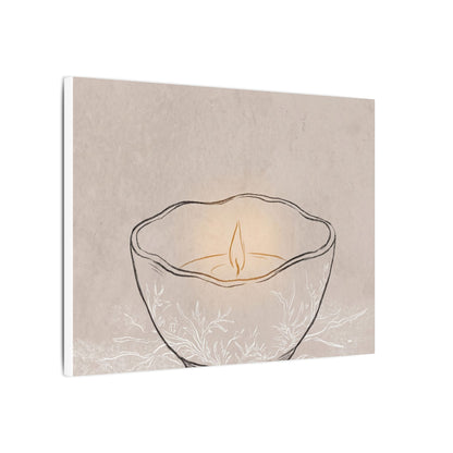 Ceramic Bowl Minimal Line Canvas Art | Neutral Japandi Art