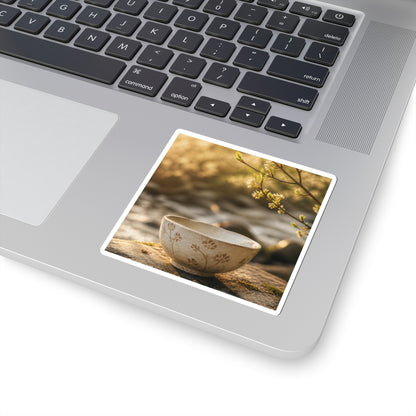 Ceramic Bowl Spring Sticker | Japandi Cozy Design