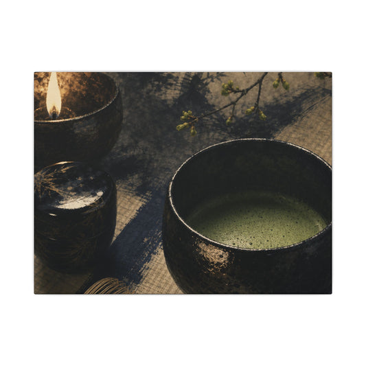 Ma Tea Ceremony Canvas Art - Zen Sumi E