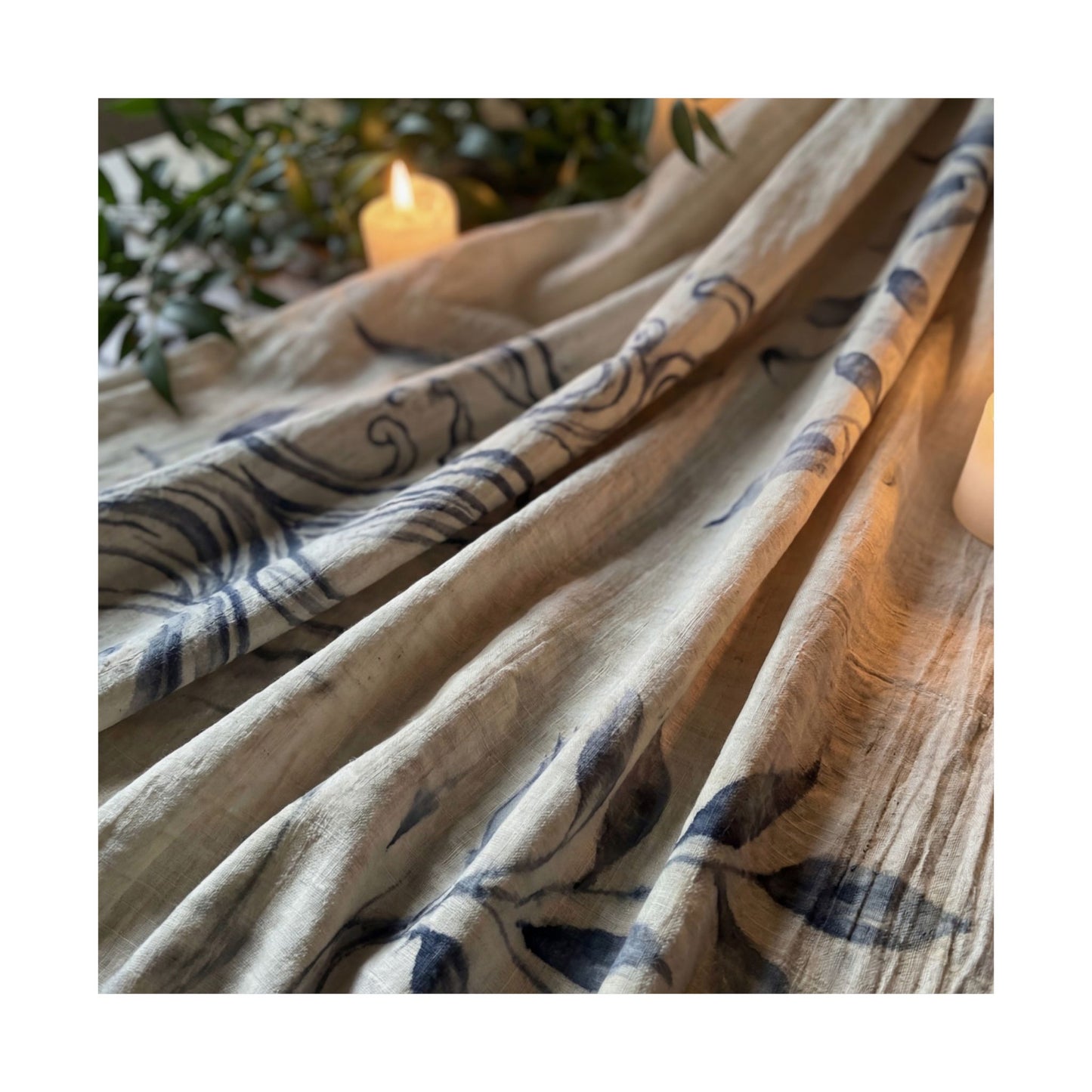 Silk Drape Wall Art Print | Summer Japandi Japanese Pattern Art