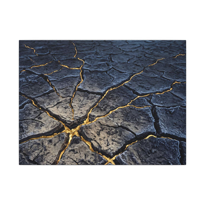 Cracked Earth Broken Beauty Canvas Art | Artful Kintsugi Art