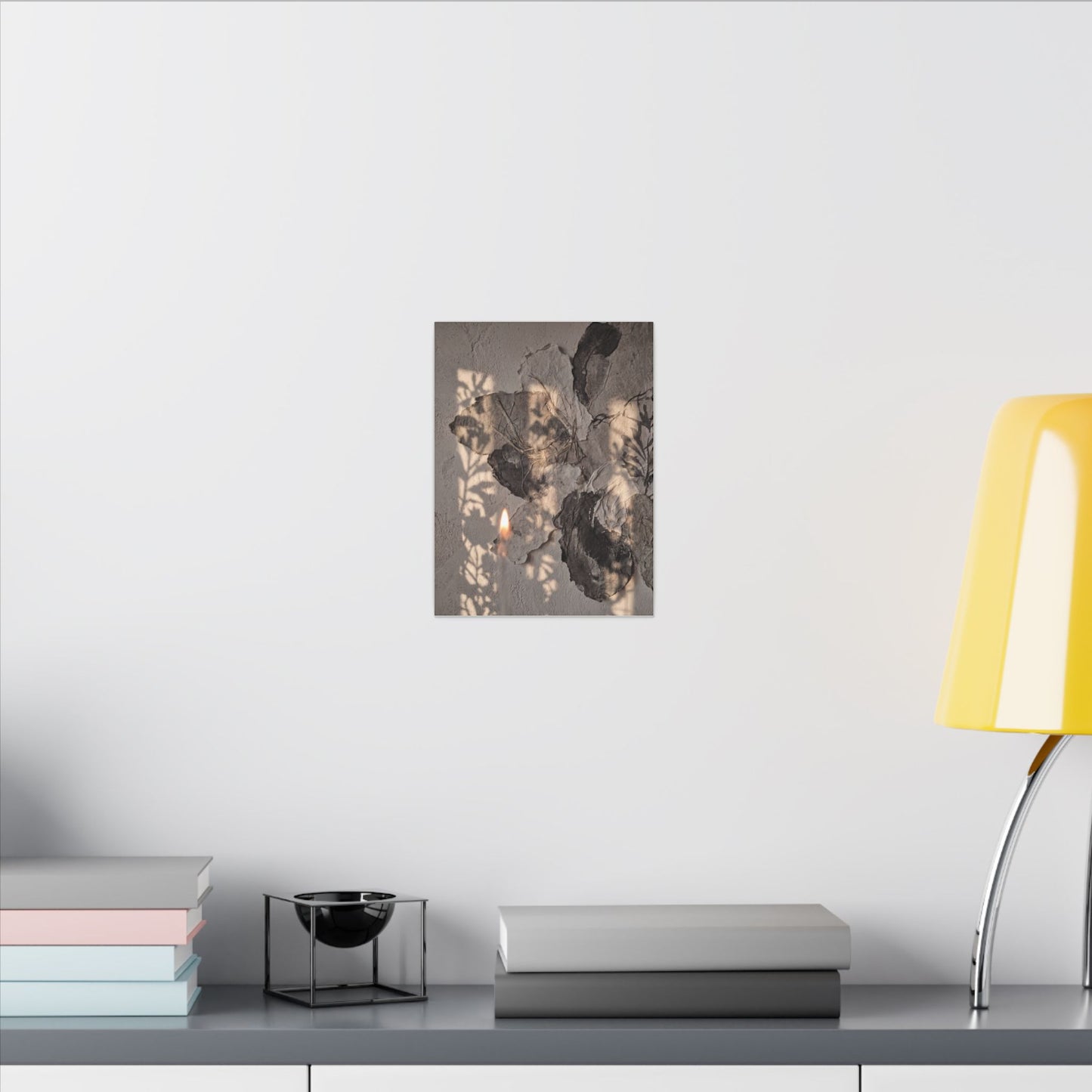 Shadow Play Summer Canvas Art | Japandi Elegant Design
