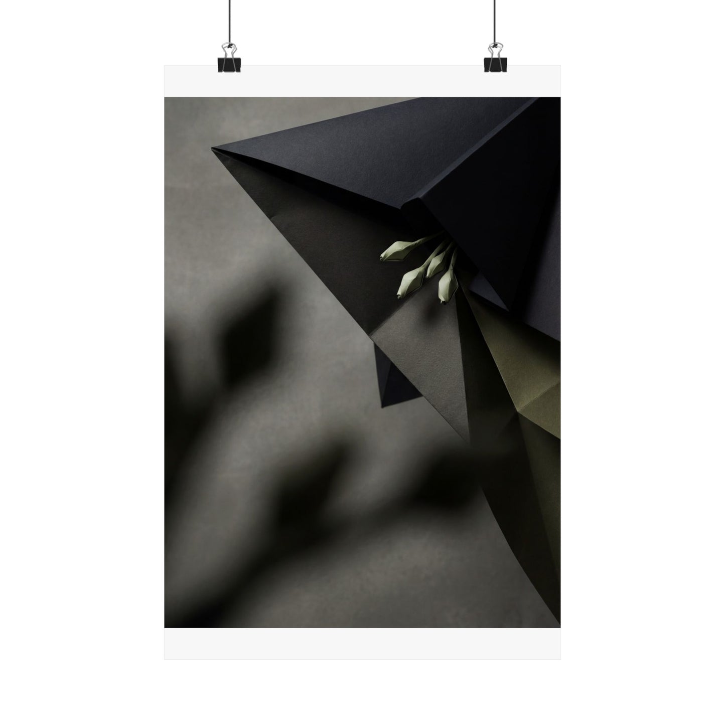 Paper Fold Wall Art Print | Spring Dark Japandi Moody Minimal Art Art Print