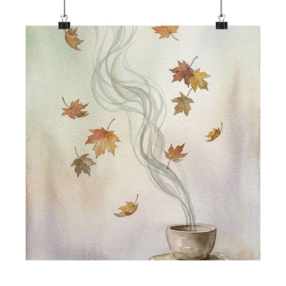 Kanso Incense Smoke Wall Art Print - Japandi Watercolor
