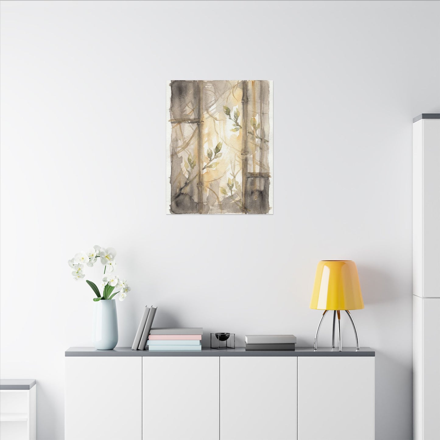 Shoji Screen Spring Canvas Art | Japandi Cozy Design