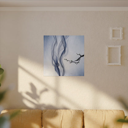 Incense Smoke Spring Canvas Art | Zen Tranquil Design