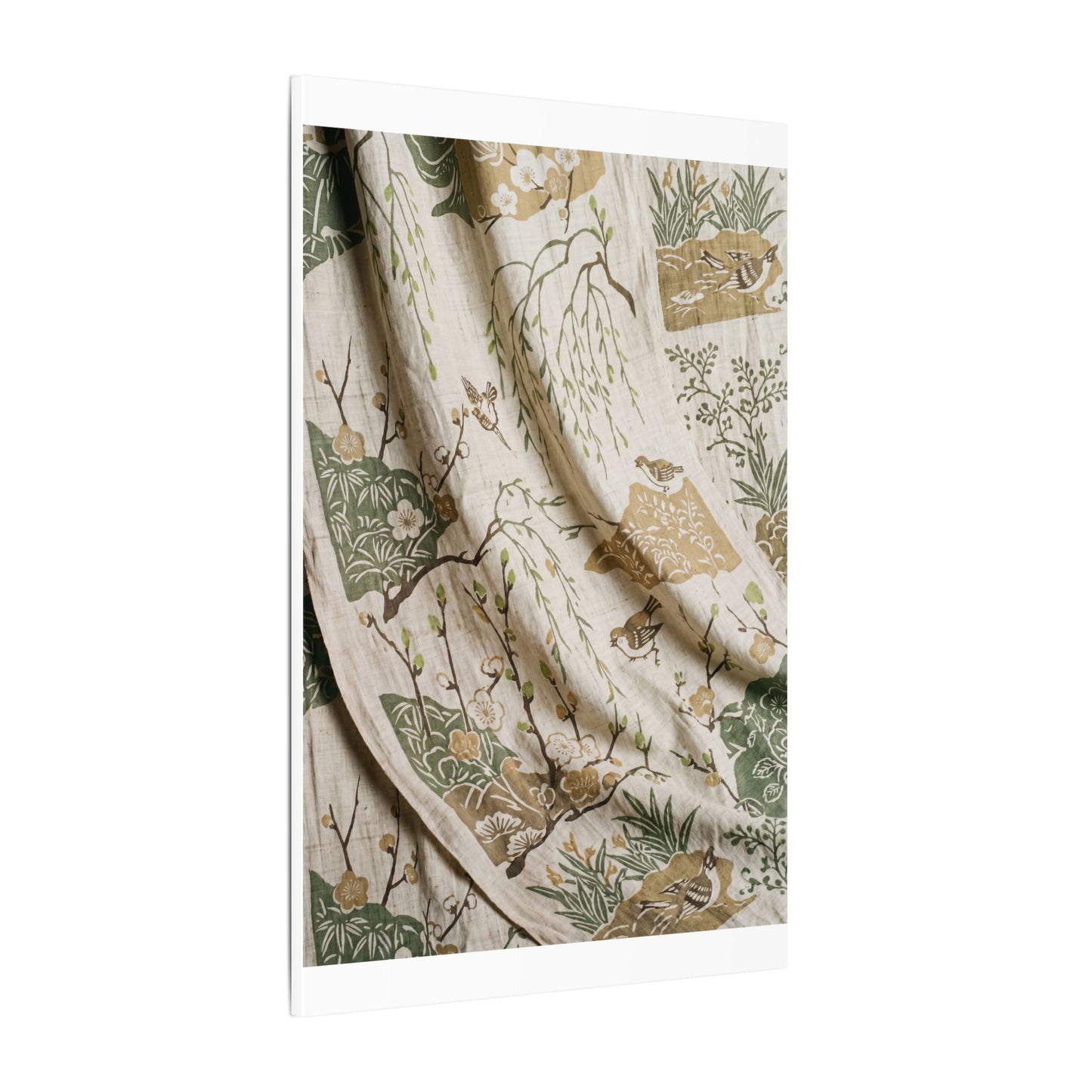 Silk Drape Canvas Art | Spring Japandi Japanese Pattern Art