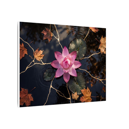 Ma Lotus Flower Canvas Art - Kintsugi Gold Vein