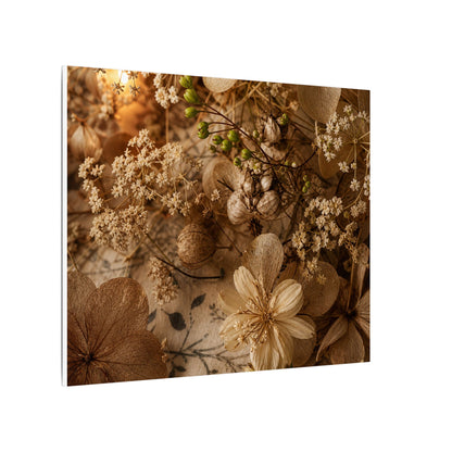 Spring Dried Flowers Japanese Pattern Canvas Art | Earthy Decor
