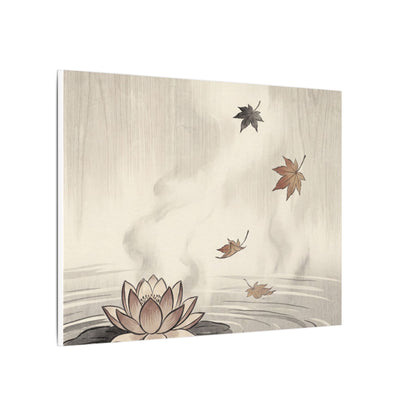 Lotus Flower Canvas Art | Autumn Zen Ukiyo E Inspired Art