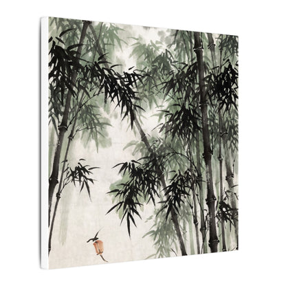 Zen Bamboo Grove in Overcast | Sumi E Canvas Art