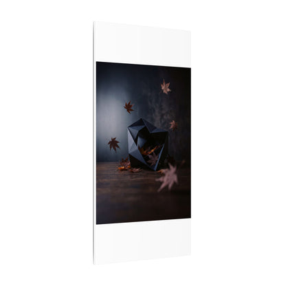 Dark Japandi Paper Fold in Dawn | Shadow Zen Canvas Art