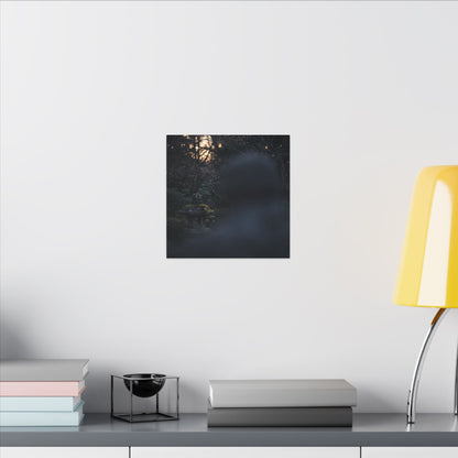 Spring Stone Lantern Moody Minimal Canvas Art | Bold Decor