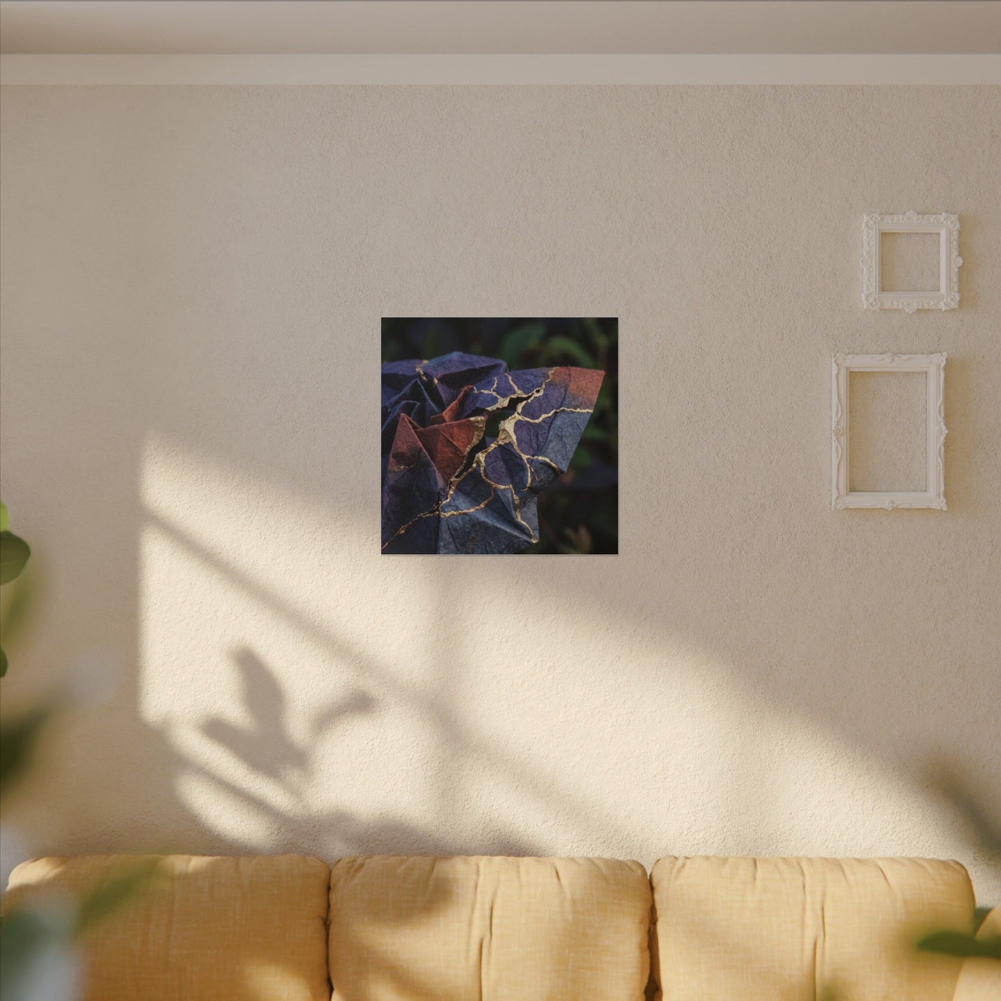 Philosophical Paper Fold Canvas Art - Gold Vein Kintsugi