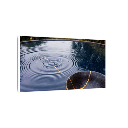 Kintsugi Water Ripple in Overcast | Broken Beauty Canvas Art