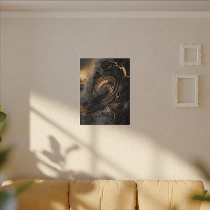 Kanso Ocean Wave Canvas Art - Kintsugi Gold Vein