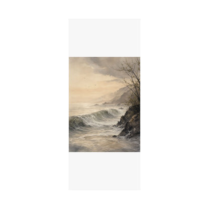 Warm Ocean Wave Wall Art Print - Watercolor Japandi
