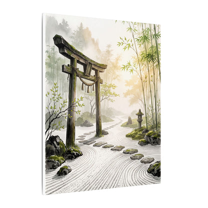 Peaceful Torii Gate Canvas Art - Karesansui Zen