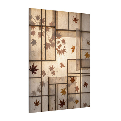 Shoji Screen Japanese Pattern Canvas Art | Neutral Japandi Art