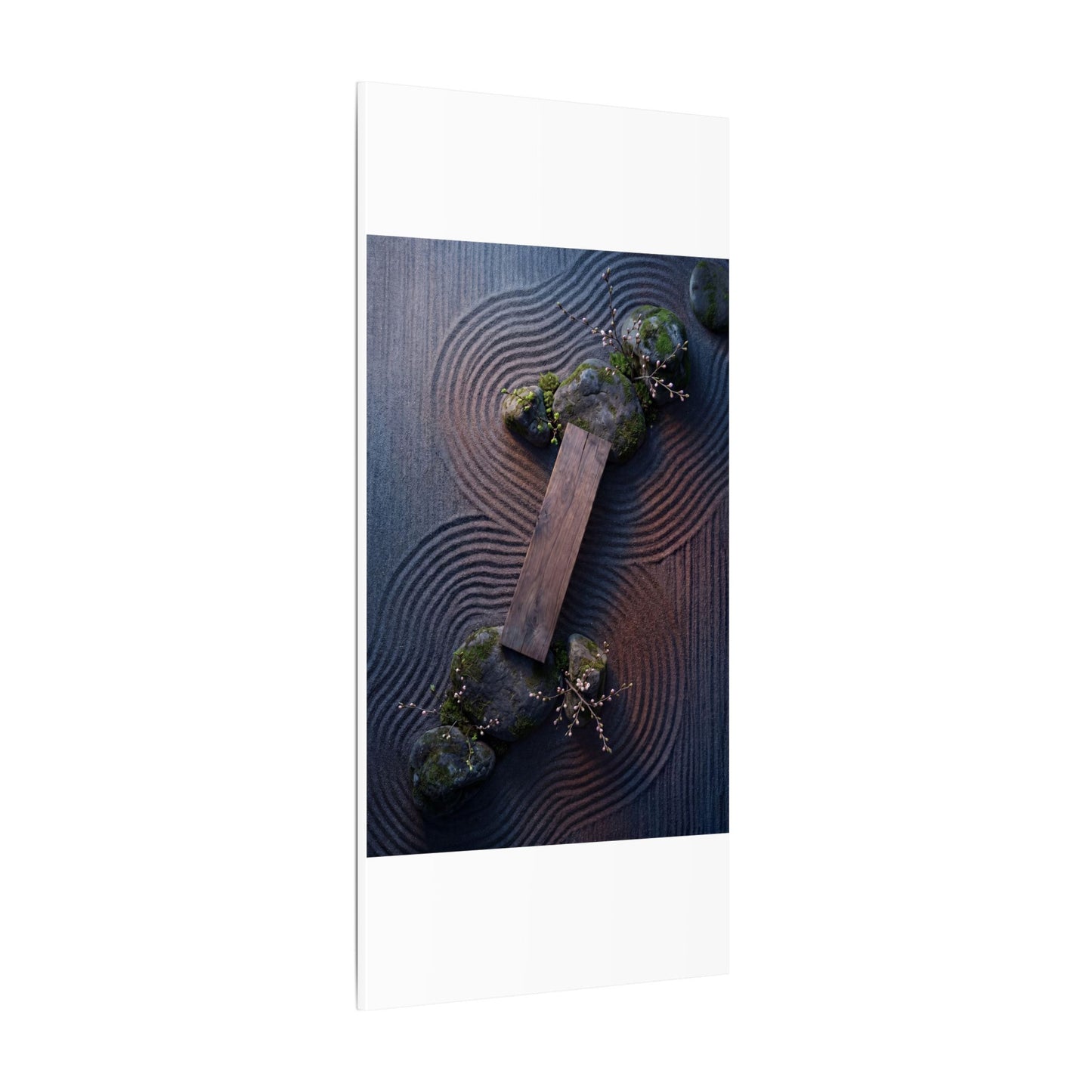 Spring Rock Garden Moody Minimal Canvas Art | Atmospheric Decor